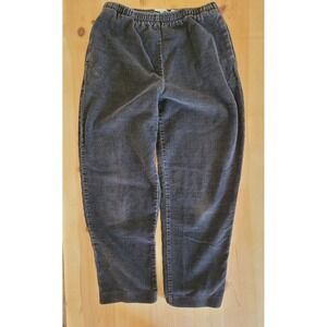 Faded Skater‎ Alia Grey Corduroy Pants Elastic Waist w/ Pockets 100% Cotton 28